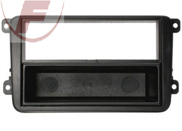 2-DIN Einbaurahmen mit Ablagefach