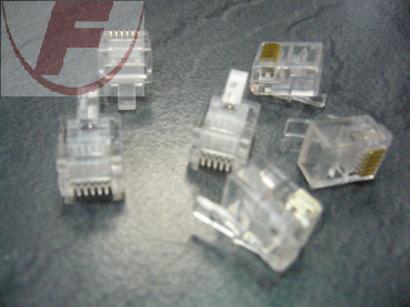 Modular-Stecker, RJ12, 6/6 für Flachkabel