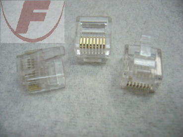 Modular-Stecker, RJ45, 8/8 (kurz) für Flachkabel