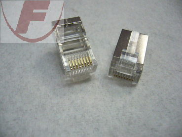 Modular-Stecker, RJ45, 8/8 für Rundkabel, geschirmt