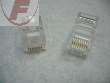 Modular-Stecker, RJ45, 8/8 für Flachkabel