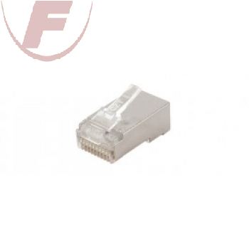 Modular-Rtecker, RJ48, 10/10 für Rundkabel, geschirmt