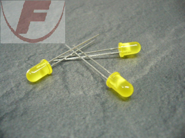 LED bedrahtet 5mm Gelb 12V 30° RUND 20mcd 588nm