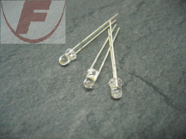 LED bedrahtet 3mm Blau 3,5V 20mA 15° RUND 1800mcd