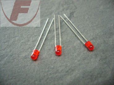 Blink-LED bedrahtet 3mm Rot 3,5 - 14V 17 mcd 1,5 - 3 Hz 635 nm  rot diffus