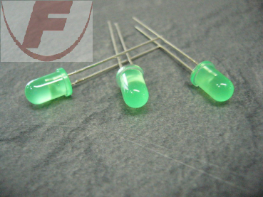 LED bedrahtet 5mm Grün 12V 30° RUND 20mcd 568nm