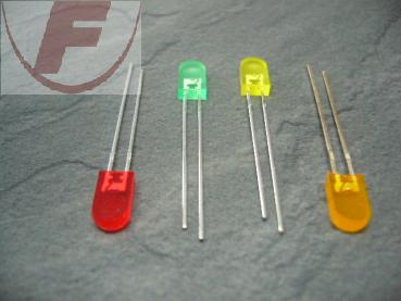 LED bedrahtet 5mm anreihbar Orange 50° RECHTECKIG orange diffus