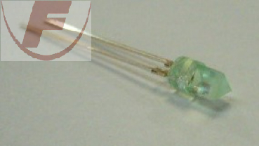 LED 3mm, plan, Dreieck, grün