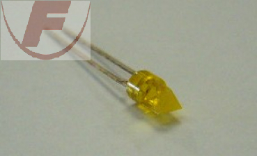 LED 3mm, plan, Dreieck, gelb