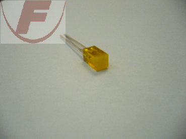 LED 3mm, plan,quadratisch, gelb