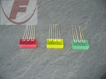 LED-Zeile 5x15mm (3LEDs) Grün RECHTECKIG PLAN grün diffus