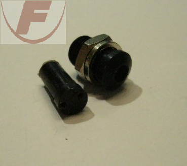 Fassung für 8mm LED, Außenreflektor schwarz