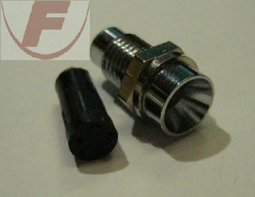 Fassung für 3mm LED, Innenreflektor vercromt