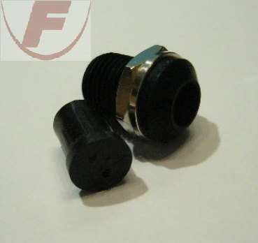 Fassung für 5mm LED, Außenreflektor schwarz