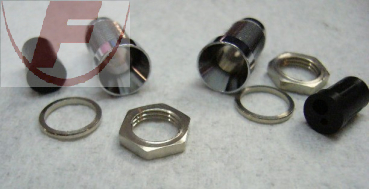 Fassung für 5mm LED, Innenreflektor vercromt