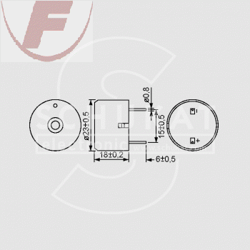 Piezo-Signalgeber 12Volt (3-24V) - HITPOINT