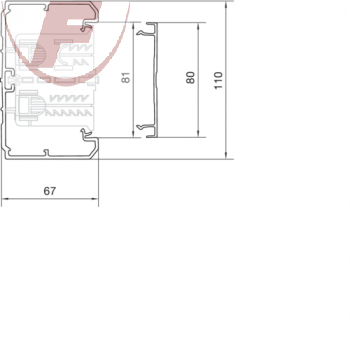 Tehalit Grundprofil 110 x 70 x 2000mm, reinweiß - BRN 70110/1 rws