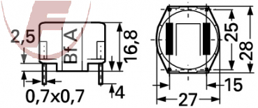 2x2,7mH, 4000mA, Entstördrossel