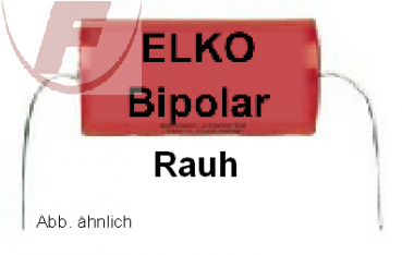 1uF/100V, bipolar, axial, rauh 10x20mm - Elko Tonfrequenz