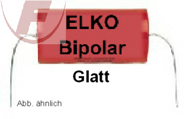 8,2uF/35V, bipolar, axial, glatt, 12x35mm - Elko Tonfrequenz