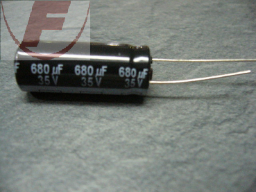 680uF/35V, RM5mm 10x25mm 105° - Elko radial