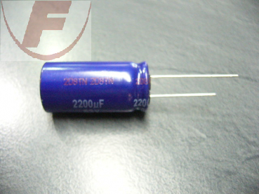 2200uF/63V, RM7,5mm 18x35mm 85° - Elko radial