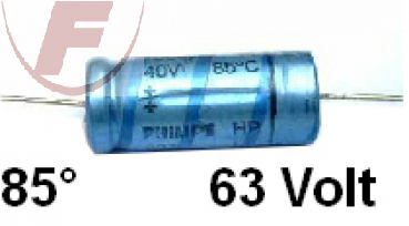 4,7uF/63V  5x11mm 85°C - Elko axial