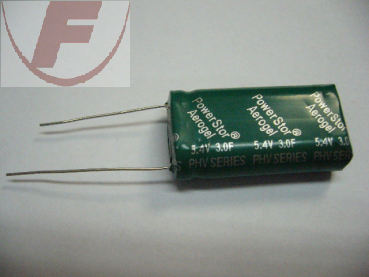 3F/5,4V, RM11,8mm, 17.3 x 9 x 32.5mm, -10% bis +30%  - SuperCap Kondensator