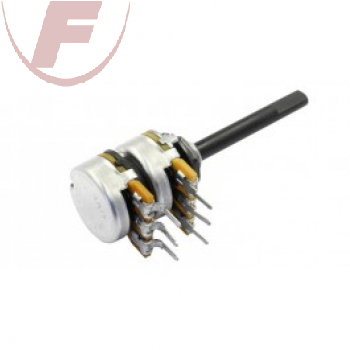 1 KOhm, Poti 16/4, Stereo, linear, 4mm Achse