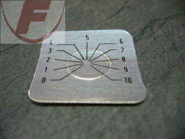 Skalenscheibe 25x25 0-10