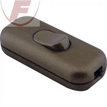 Schnurschalter 1-polig braun  250V/2A - 028322