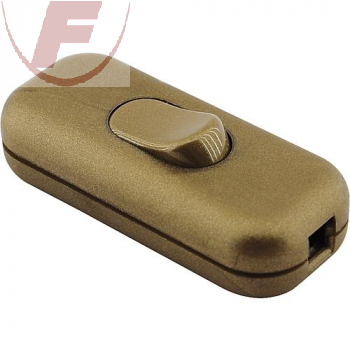 Schnurschalter 1-polig gold 250V/2A - 028322