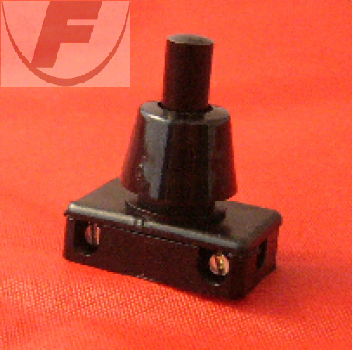 Druck-Einbauschalter 2A/250V Hals 8mm schwarz