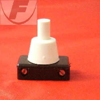 Druck-Einbauschalter 2A/250V Hals 8 mm weiß
