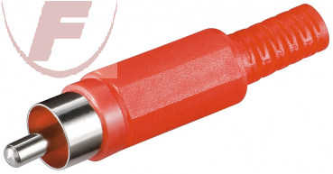 Cinch-Stecker, Kunststoff, rot