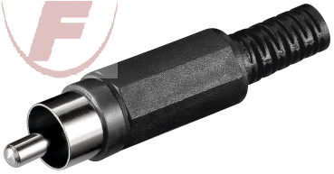 Cinch-Stecker, Kunststoff, schwarz