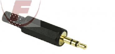 Stereo-Klinkenstecker 3,5mm Kunststoff, vergoldet