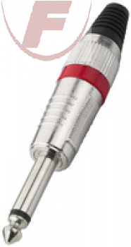 Mono-Klinkenstecker 6,3mm, Rot
