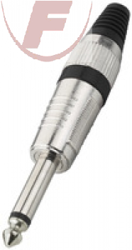 Mono-Klinkenstecker 6,3mm, Schwarz