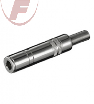 Mono-Klinkenkupplung 6,3mm  Metall, Knickschutz