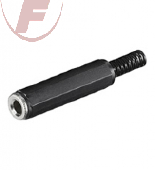 Stereo-Klinkenkupplung 6,3mm Kunsstoff, Knickschutz