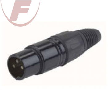 DAP, XLR Stecker 3-polig schwarz