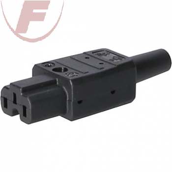 Heissgeräte-Stecker bis 155° Schwarz