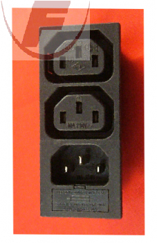 Kaltgerätekombi.1xEinbau-Stecker,2x-Buchse, Sicherungshalter