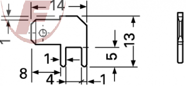 Flachstecker 4,8mm, verzinnt, Print, 90º, RM=5mm