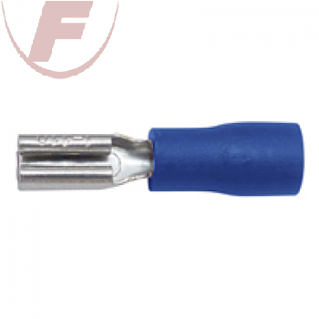 Flachsteckhülse 2,8mm mit PVC-Isolation, blau 1,5 - 2,5 mm², 50 Stück