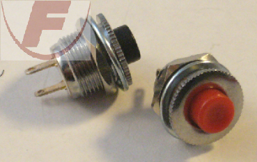 Drucktaster, Druck=EIN, schwarz, 1A/125V