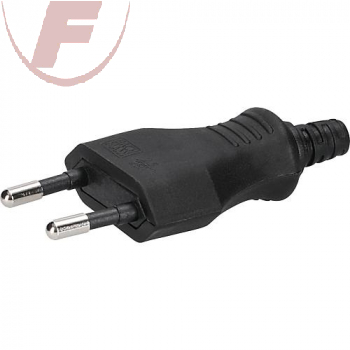 Euro-Stecker, Kunststoff, mit Schraubanschluß schwarz