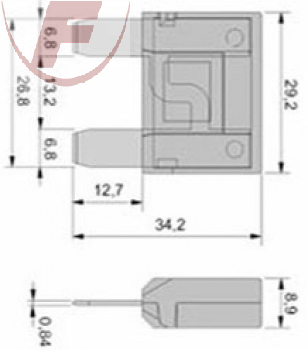Kfz-Sicherung 100A violett "maxi" 29,2 x 34,2 x 8,9 mm
