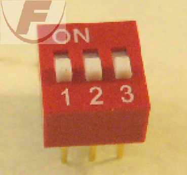 Mini-Dip-Schalter 3-pol. RM2,54/7,62